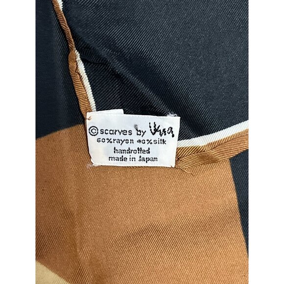 Vintage Vera Neumann Geometric Square Scarf –  Handrolled, Japan, - Picture 3 of 3